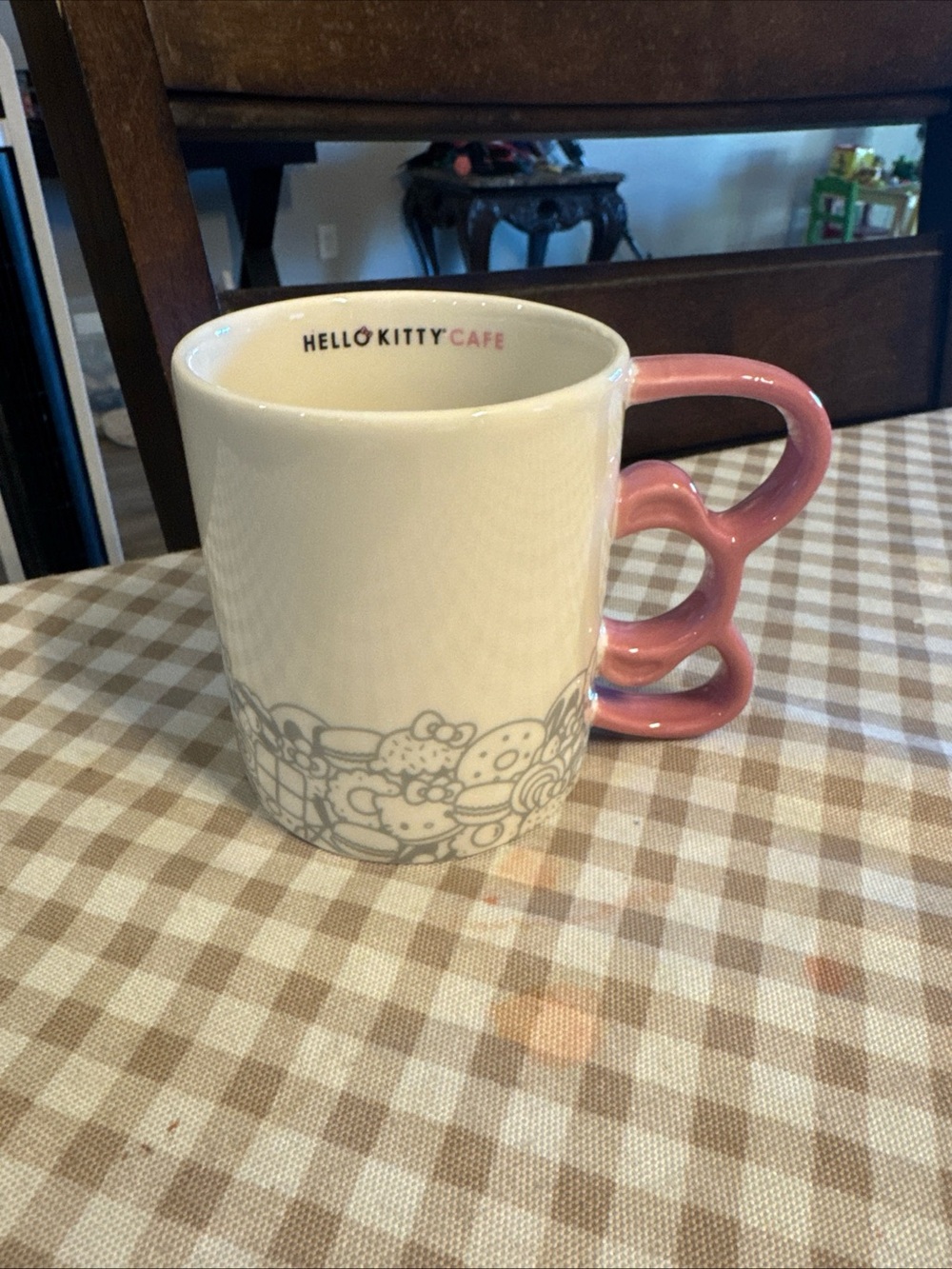 Hello Kitty Pink Handle Ceramic Mug